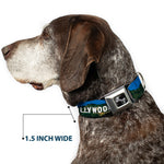 Dog Bone Seatbelt Buckle Collar - Vivid HOLLYWOOD Sign