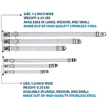 Dog Bone Black/Silver Seatbelt Buckle Collar - Volleyballs Stacked