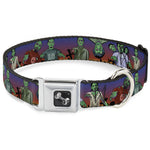 Dog Bone Seatbelt Buckle Collar - Walking Zombies
