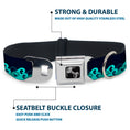 Load image into Gallery viewer, Dog Bone Seatbelt Buckle Collar - Waves Navy/Blue Shades