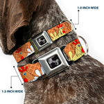 Dog Bone Seatbelt Buckle Collar - Waffle/Chicken Poses