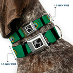 Dog Bone Seatbelt Buckle Collar - Washington Flags/Black