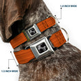 Load image into Gallery viewer, Dog Bone Seatbelt Buckle Collar - Wood Grain2 Horizontal Reddish Brown