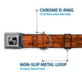 Load image into Gallery viewer, Dog Bone Seatbelt Buckle Collar - Wood Grain3 Horizontal Brown