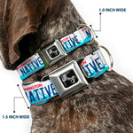 Dog Bone Seatbelt Buckle Collar - Washington License Plate NATIVE