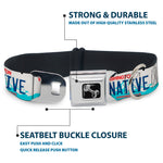 Dog Bone Seatbelt Buckle Collar - Washington License Plate NATIVE