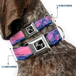 Dog Bone Seatbelt Buckle Collar - Washington MT. RAINIER Sunset Landscape
