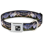 Dog Bone Seatbelt Buckle Collar - Washington MT. RAINIER Valley Landscape