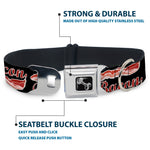 Dog Bone Seatbelt Buckle Collar - BACON Baseball Script
