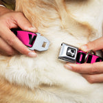 Dog Bone Seatbelt Buckle Collar - YOLO Pink/Black