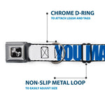 Dog Bone Seatbelt Buckle Collar - YOU MAD BRO White/Royal