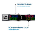 Load image into Gallery viewer, Dog Bone Seatbelt Buckle Collar - YOUNG WILD AND FREE Outline Black/Multi Neon