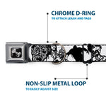 Dog Bone Seatbelt Buckle Collar - Zombies White/Black