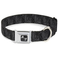 Load image into Gallery viewer, Dog Bone Seatbelt Buckle Collar - Zebra Head Black/Gray