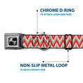 Load image into Gallery viewer, Dog Bone Seatbelt Buckle Collar - Zig Zag White/Tan/Gray/Red
