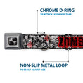 Load image into Gallery viewer, Dog Bone Seatbelt Buckle Collar - ZOMBIE KILLER w/Stacked Zombies Sketch