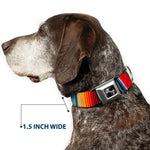 Dog Bone Seatbelt Buckle Collar - Zarape2 Vertical Multi Color Stripe