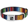 Load image into Gallery viewer, Dog Bone Seatbelt Buckle Collar - Zarape2 Vertical Multi Color Stripe
