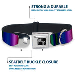 Dog Bone Seatbelt Buckle Collar - Zarape3 Vertical Multi Color Fade