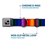 Dog Bone Seatbelt Buckle Collar - Zarape3 Vertical Multi Color Fade