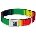 Load image into Gallery viewer, Dog Bone Seatbelt Buckle Collar - Zarape4 Vertical Rasta