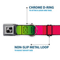 Load image into Gallery viewer, Dog Bone Seatbelt Buckle Collar - Zarape7 Vertical Pinks/Blues/Greens/Black