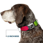 Dog Bone Seatbelt Buckle Collar - Zarape7 Vertical Pinks/Blues/Greens/Black