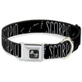 Load image into Gallery viewer, Dog Bone Seatbelt Buckle Collar - Zodiac SCORPIO/Constellation Black/White