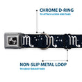 Load image into Gallery viewer, Dog Bone Seatbelt Buckle Collar - Zodiac Scorpio Symbol/Constellations Black/White