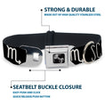 Load image into Gallery viewer, Dog Bone Seatbelt Buckle Collar - Zodiac SCORPIO/Symbol Black/White