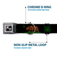 Load image into Gallery viewer, Dog Bone Seatbelt Buckle Collar - Cali Bear/Pot Leaf Black/Gray/Green
