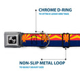 Load image into Gallery viewer, Dog Bone Black/Silver Seatbelt Buckle Collar - Arizona Flag Red/Yellow/Gold/Blue