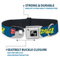 Load image into Gallery viewer, Dog Bone Seatbelt Buckle Collar - Bowties Blue/Multi Color