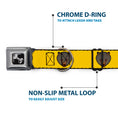 Load image into Gallery viewer, Dog Bone Seatbelt Buckle Collar - Brown Bear Repeat Yellow