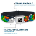 Load image into Gallery viewer, Dog Bone Seatbelt Buckle Collar - BD Tie Dye13