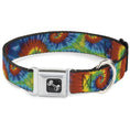 Load image into Gallery viewer, Dog Bone Seatbelt Buckle Collar - BD Tie Dye13