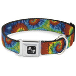 Dog Bone Seatbelt Buckle Collar - BD Tie Dye13