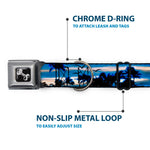 Dog Bone Seatbelt Buckle Collar - Blue Sunset