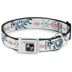 Dog Bone Seatbelt Buckle Collar - BD AUTHENTIC SEATBELT BELT White/Blue/Red
