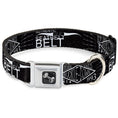 Load image into Gallery viewer, Dog Bone Seatbelt Buckle Collar - BD AUTHENTIC SEATBELT BELT NY-LA Black/White