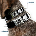 Load image into Gallery viewer, Dog Bone Seatbelt Buckle Collar - Bigfoot Silhouette I BELIEVE Black/Gray/White
