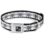 Dog Bone Seatbelt Buckle Collar - BD Monogram2 White/Black