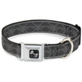 Load image into Gallery viewer, Dog Bone Seatbelt Buckle Collar - BD Monogram2 Grays