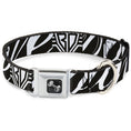 Load image into Gallery viewer, Dog Bone Seatbelt Buckle Collar - BD Logo/BUCKLE-DOWN Script Black/White