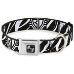 Dog Bone Seatbelt Buckle Collar - BD Logo/BUCKLE-DOWN Script Black/White