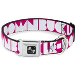 Dog Bone Seatbelt Buckle Collar - BUCKLE-DOWN Shapes Hot Pink/White