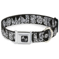 Load image into Gallery viewer, Dog Bone Seatbelt Buckle Collar - BUCKLE-DOWN Shapes Black/Camo White/Black