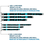 Dog Bone Seatbelt Buckle Collar - BUCKLE-DOWN Shapes Dot Turquoise/White/Black