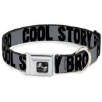 Dog Bone Seatbelt Buckle Collar - COOL STORY BRO Gray/Black