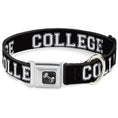 Load image into Gallery viewer, Dog Bone Seatbelt Buckle Collar - COLLEGE Black/White